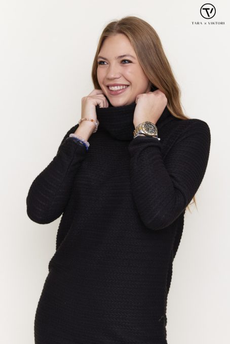 NERINA Cowl-neck oversized tunic