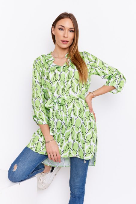 CLEO Oversized tunic with buttons and slits