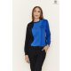 LEIGHTON Wave-panelled sweater with yokes